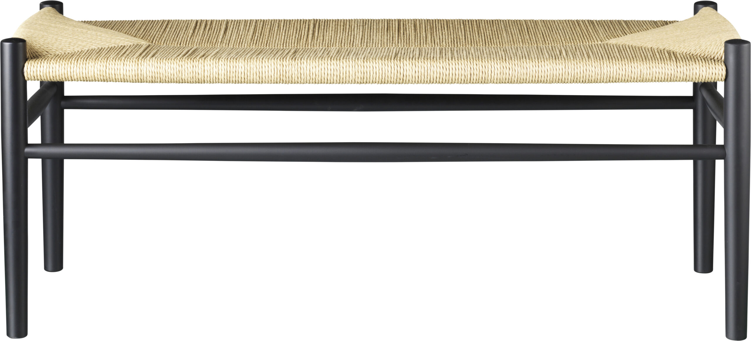 FDB Møbler J83b Bænk Sort Bøg/natur Flet Str 41,0 x 100,0 x 40,0 - Bænke hos Magasin