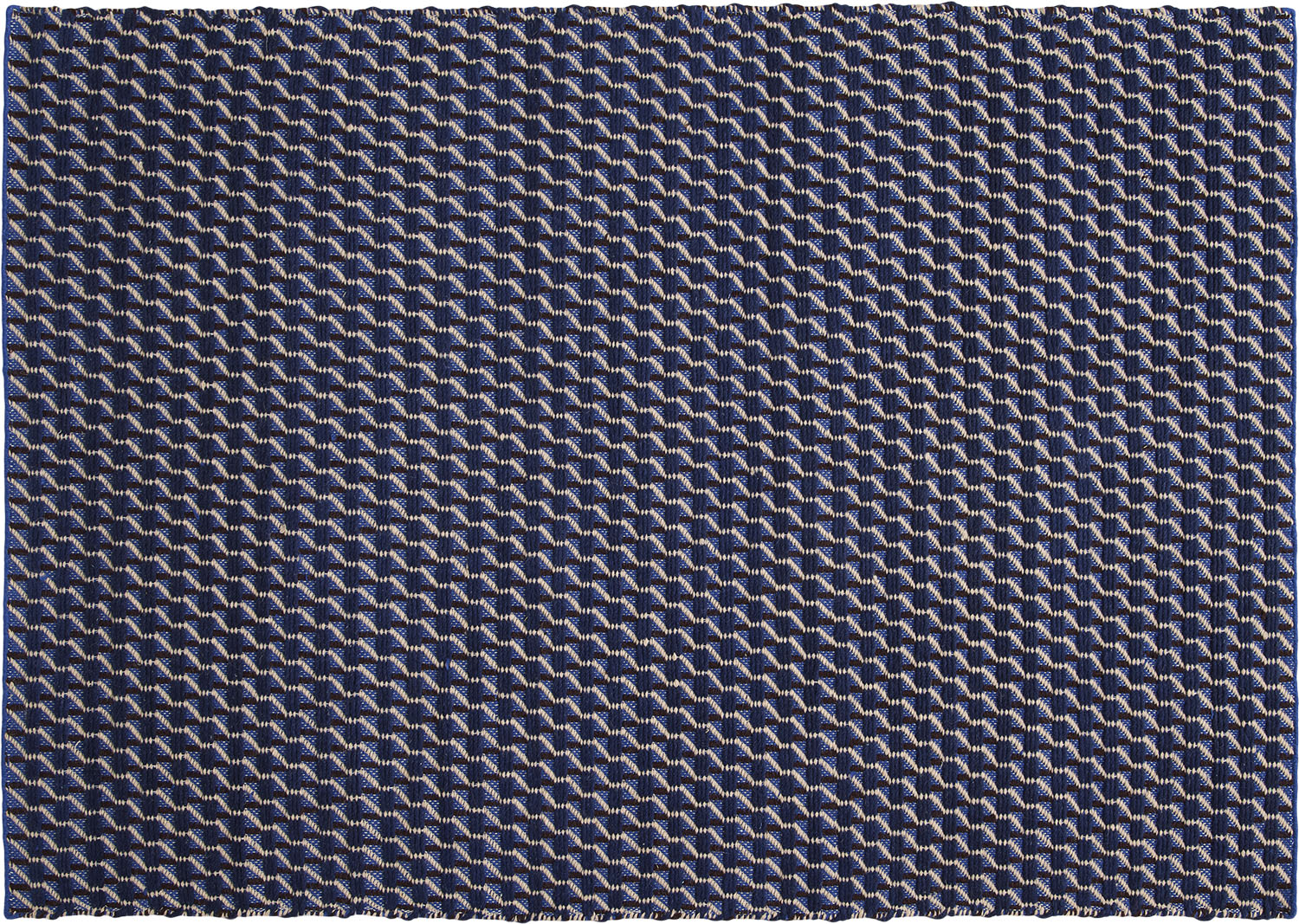 Hay Channel Rug60 x 200-blue, White Str 60 x 200 - Gulvtæpper hos Magasin