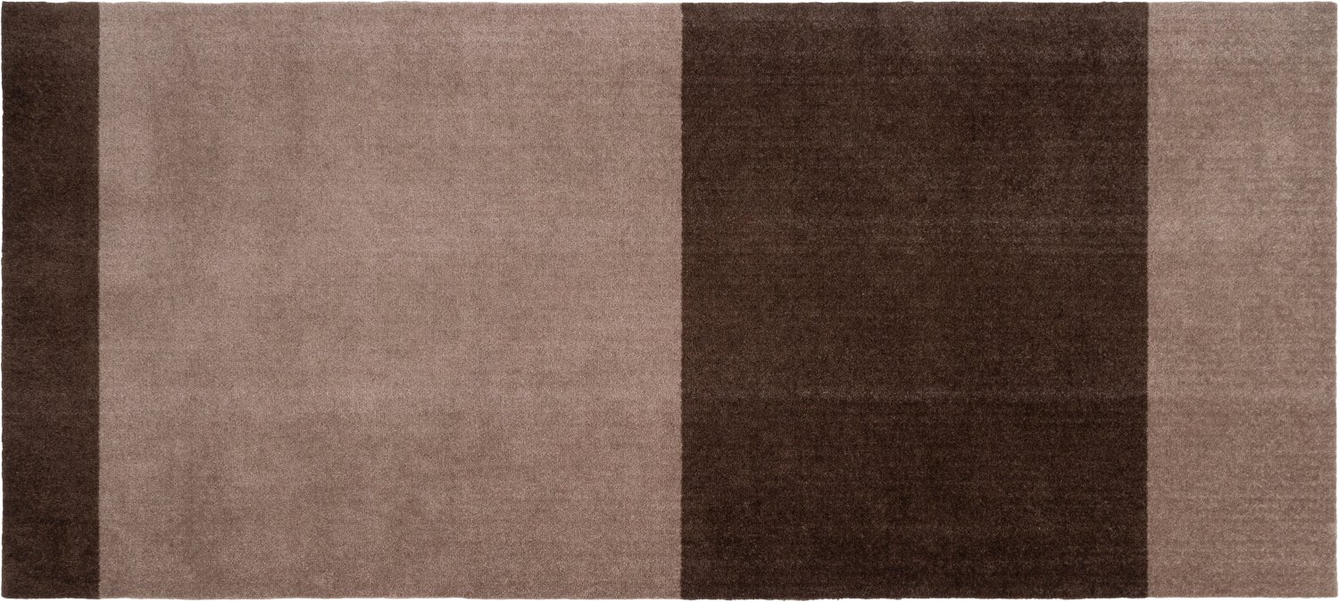 Tica Copenhagen Løber, 90x200 cm, Stripeshorizon Sand/brun Str 90x200 cm - Gulvtæpper Polyamid hos Magasin