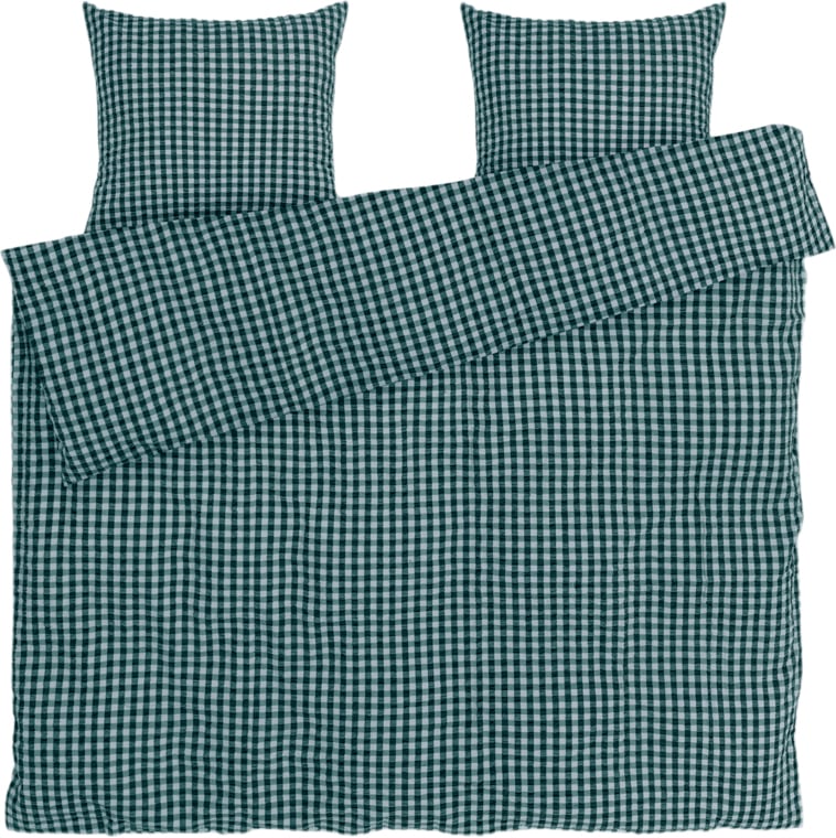 Juna Bæk&Bølge Sengetøj, Grøn/lys blå Grøn/lys Blå Str 140 x 200 cm - Sengetøj hos Magasin
