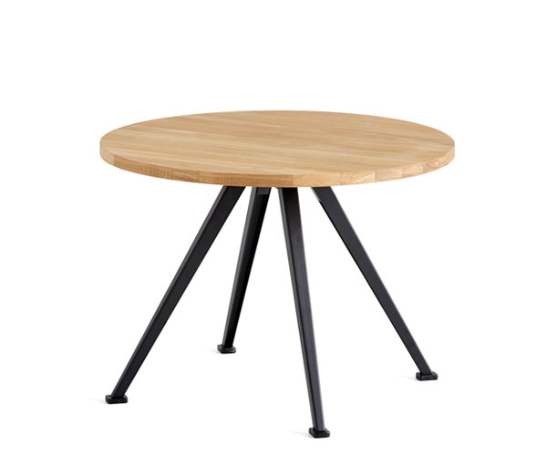 HAY Pyramid Table 51 Sofabord - Ø60cm - Olieret Eg/Sort