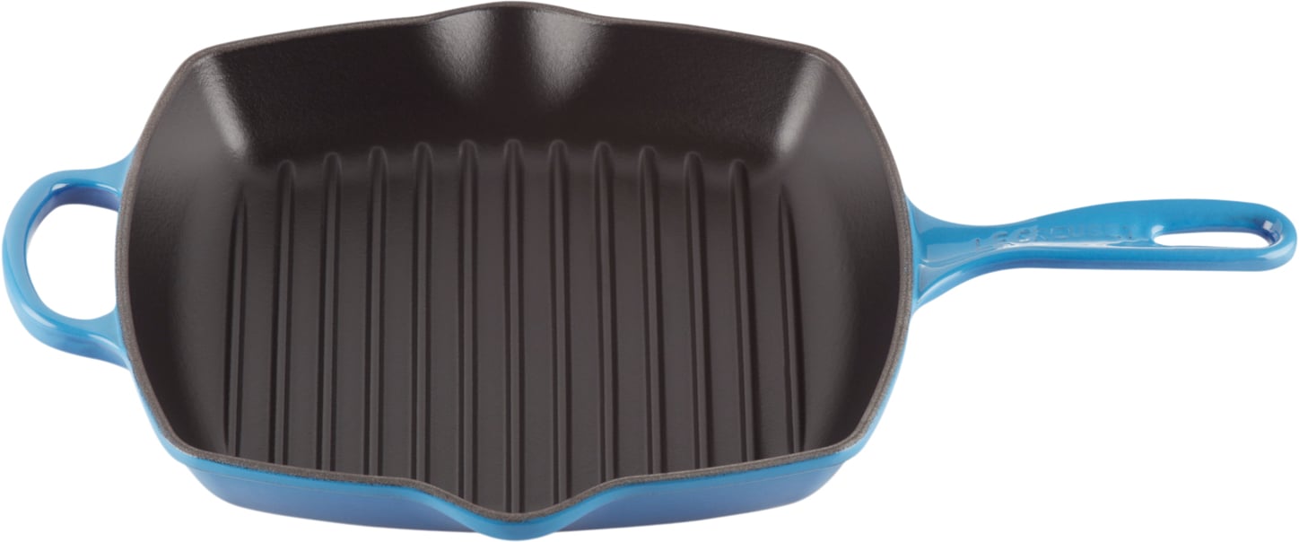 Le Creuset Kvadratisk Grillpande 26cm Azure Blue Azure Blue Str 26cm - Grillpander hos Magasin