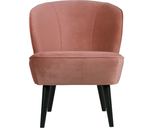 Sara loungestol - velvet old pink