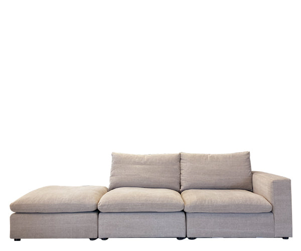 Nord komfort Lazy Sofa - 301 cm. - Open End - Kiss Stof - 03 Light Grey / Venstre