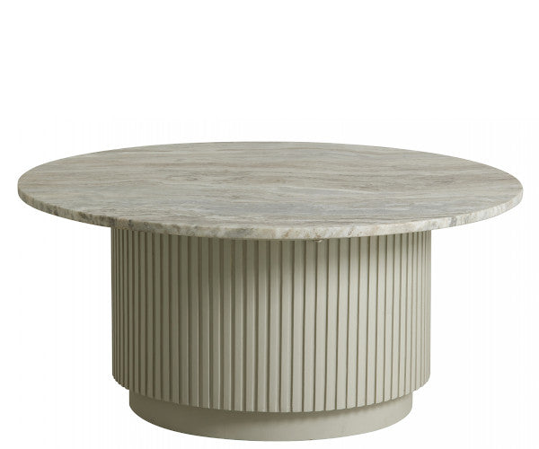 Nordal Erie sofabord - hvid marmor - 90