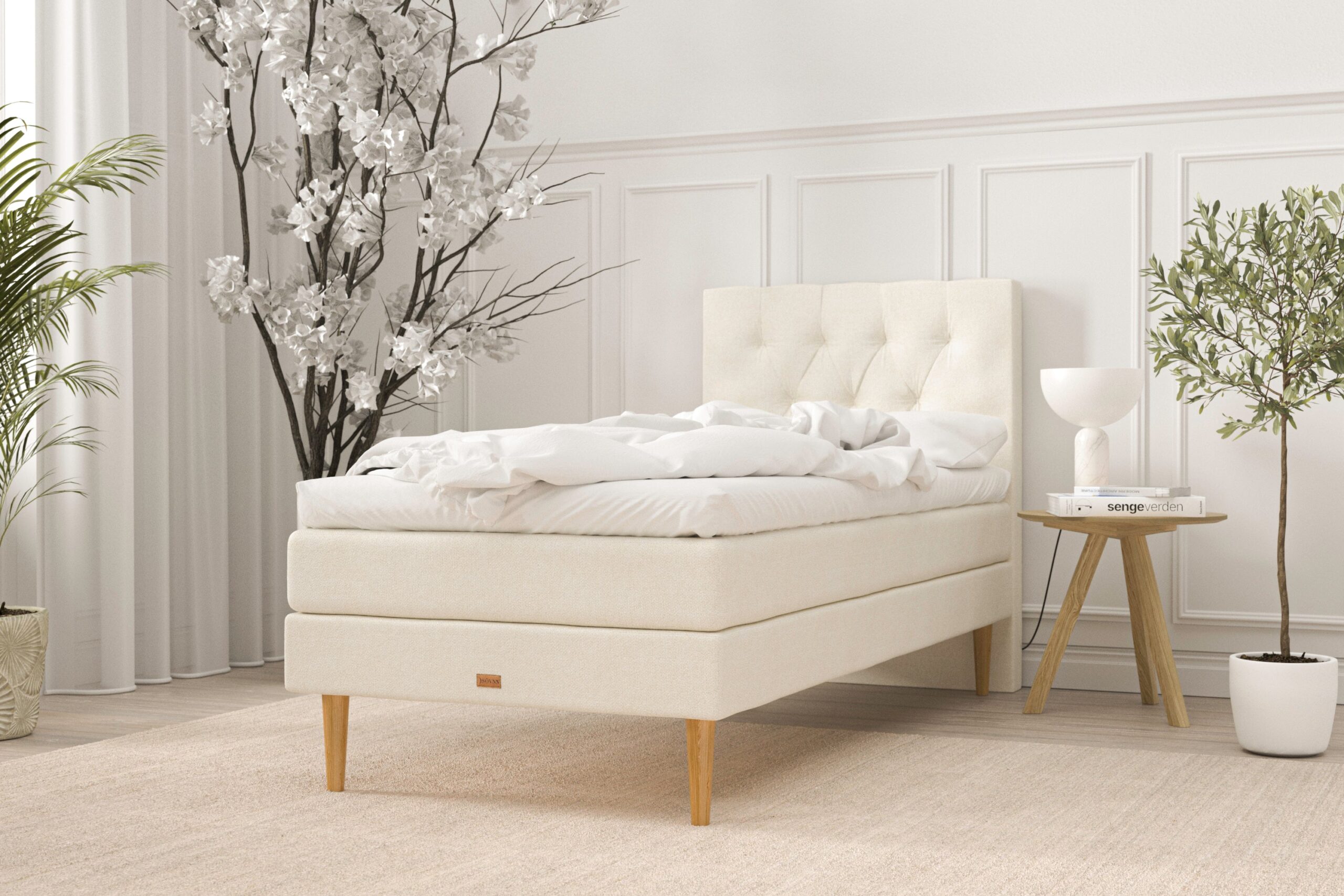 SÖVNN Emma Kontinentalseng - 80x200 - Lys beige