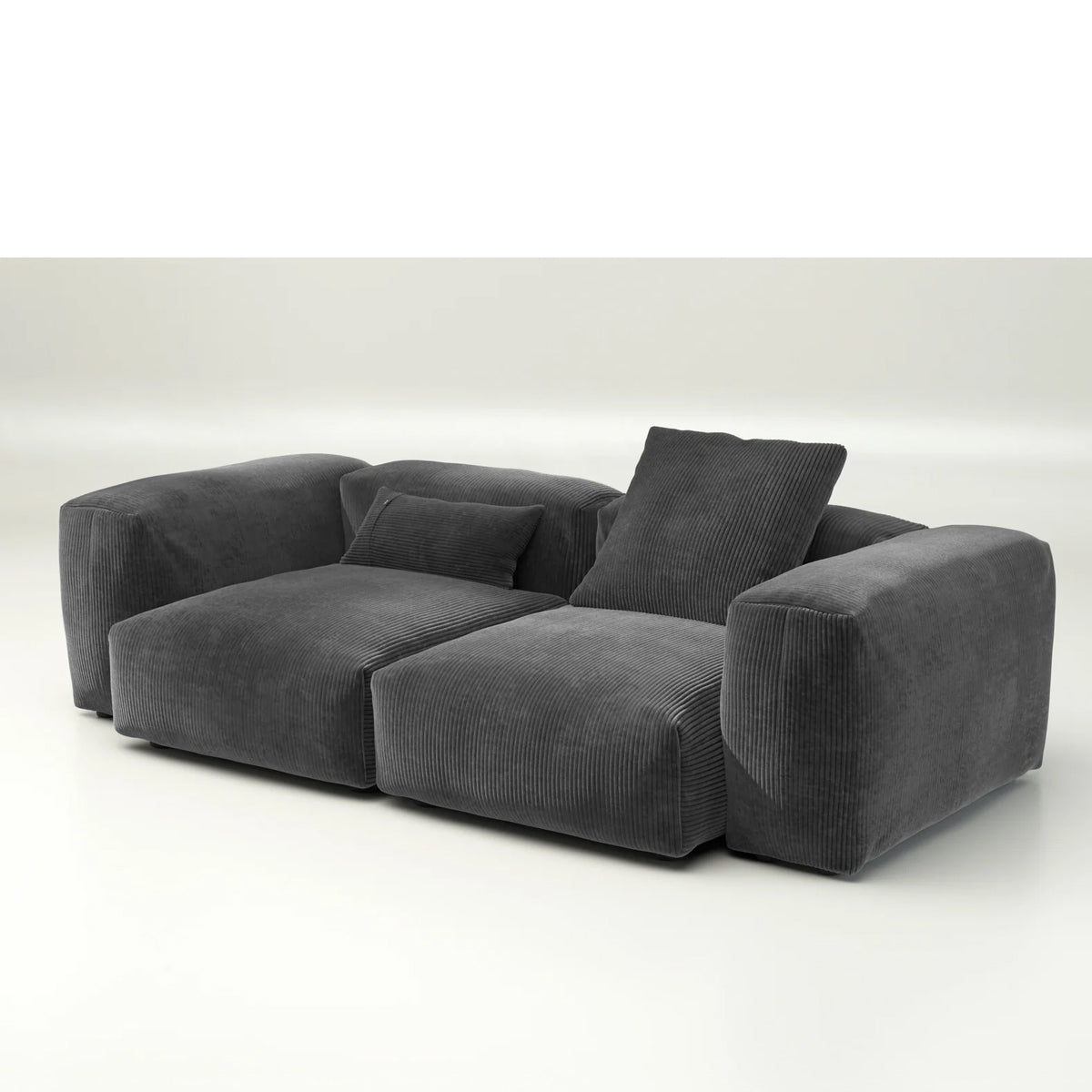 Vetsak Sofa - 230x115cm. - Cord Velours - Dark Grey