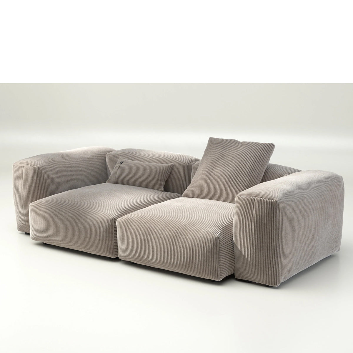 Vetsak Sofa - 230x115cm. - Cord Velours - Platinum