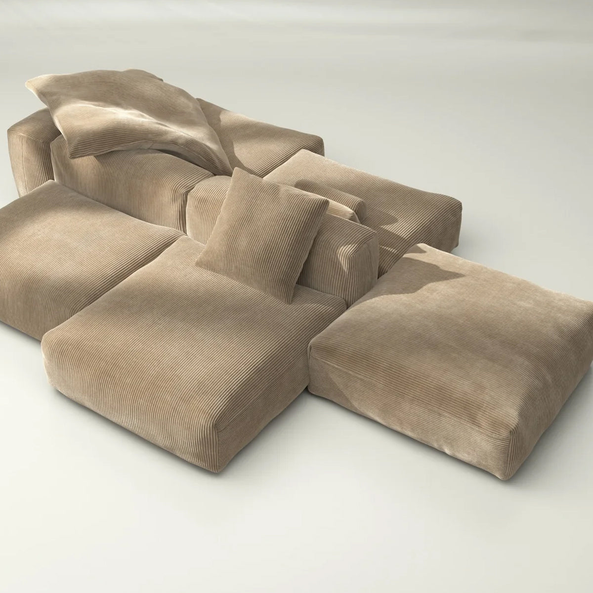 Vetsak Sofa - Sofa Set 09 Opstilling - Cord Velour - Sand