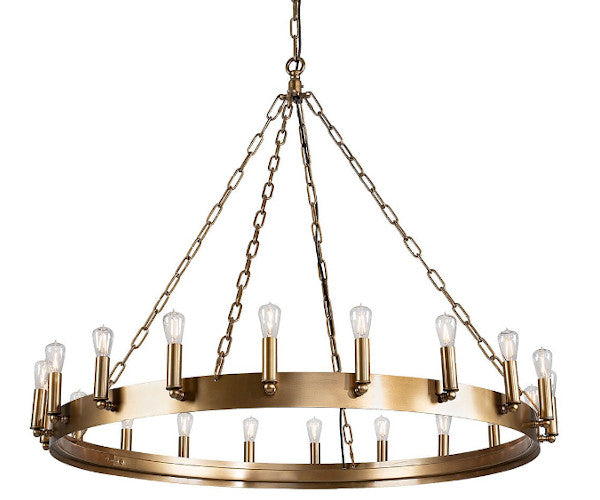 Artwood Crown lysekrone - dia. 105 cm - old brass