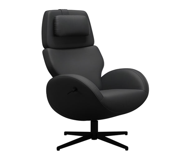 Brunstad Paz Hvilestol Med Drejestel - Læder - Cognac Classic / S04 · Mat krom