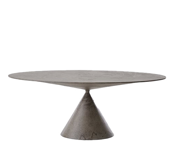 Desalto Clay Bord - Stone Finish - Oval 160x110cm. - D65 LUNA GREY CONCRETE