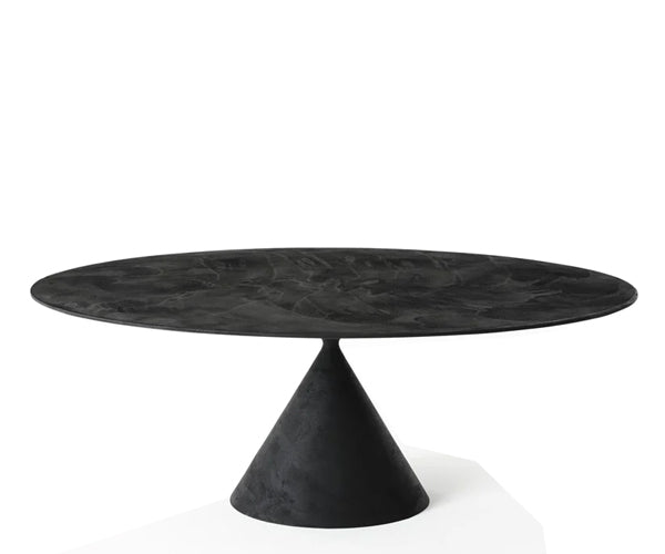 Desalto Clay Bord - Stone Finish - Oval 200x120cm. - D59 CACAO CONCRETE