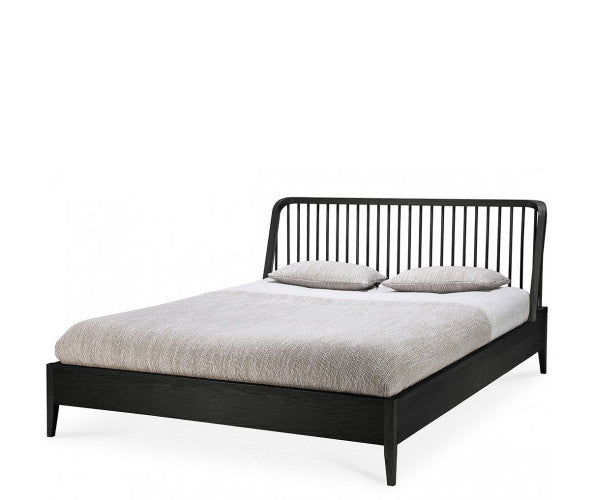 Ethnicraft Oak Black Spindle Bed - 180x200cm