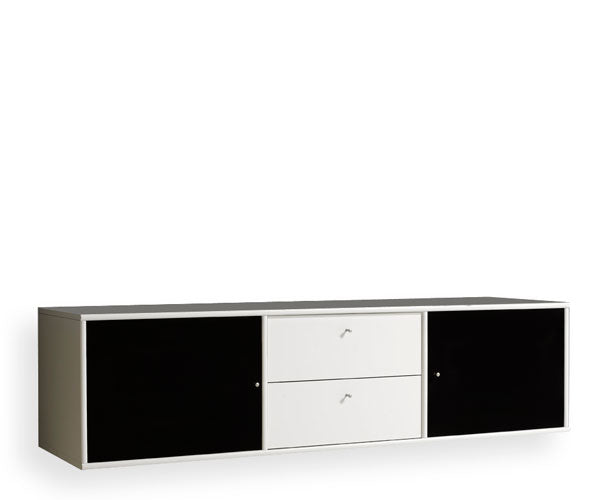 Hammel Mistral AV reol - Anthracit korpus 2 Silver stoflåge 2 Anthracit skuffe