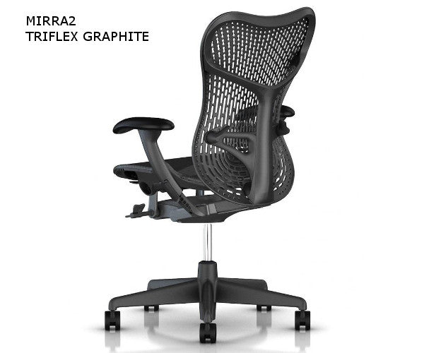 Herman Miller Mirra2 - Incl / Bløde Hjul / Sort(graphite) Understel og Rygstel