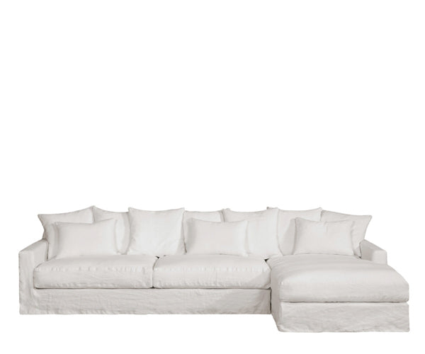 Home Spirit Biarritz Sofa - 303x160 cm. Sweet Ecru Stof - Chaiselounge · Venstre