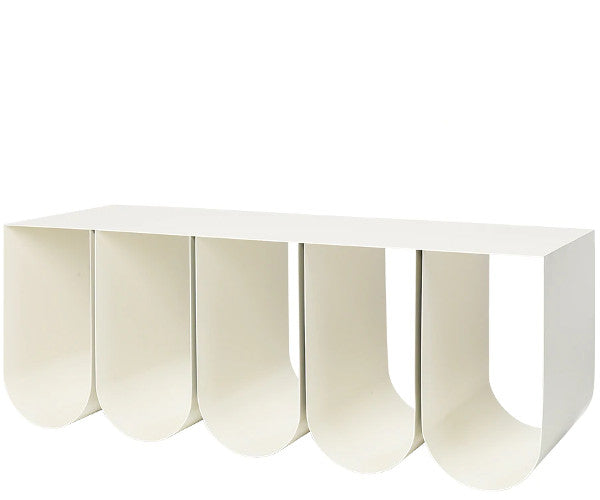 Kristina Dam Curved bænk - hvid