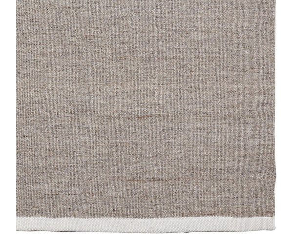 Massimo Escape Kelim Tæppe - 250x350 - Stone Med Kantebånd
