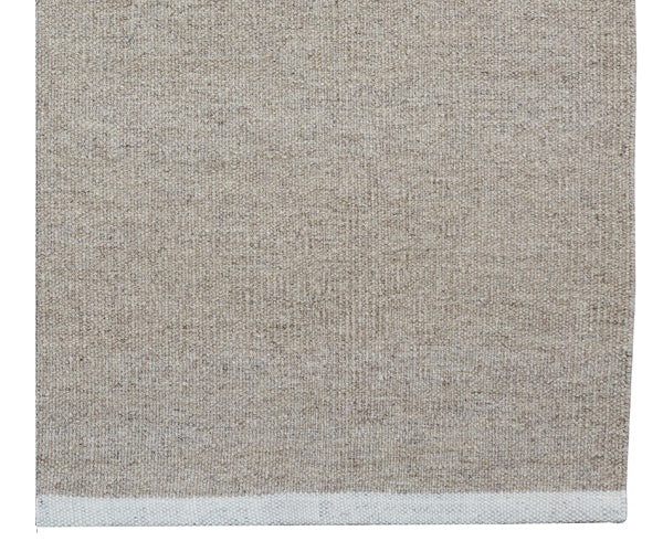 Massimo Escape Kelim Tæppe - 300x400 - Light Beige Med Syninger