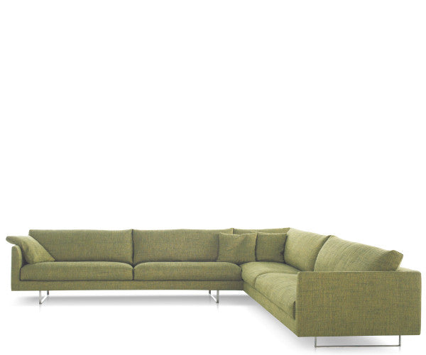 Montis Axel Hjørnesofa 307x258 - Locarno Stof - Bred Stål