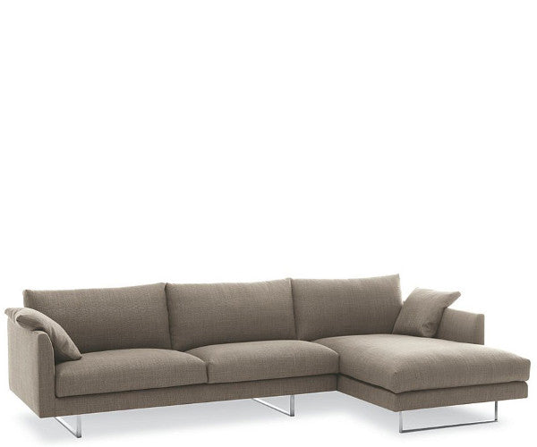 Montis Axel Sofa m. Chaiselong 270x160 - Bred Stål / Chaiselong til højre ser forfra