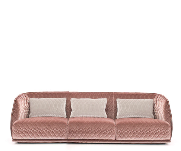 Moroso Redondo 3 pers sofa - Roxana Velour - Lys Grå