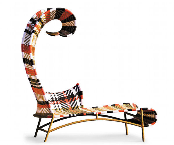 Moroso Shadowy loungestol - multired / orange / Højre-vendt