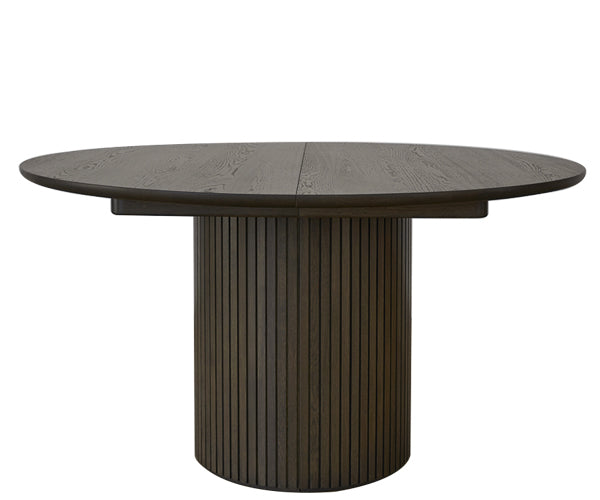 Mossroom Palisade Spisebord Med Udtræk - Dia. 120-220cm - Eg Sortbejdset