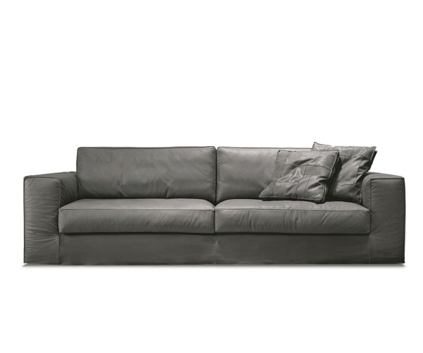Musa Italia Babol Sofa - 220cm Læder Anilina (grå)
