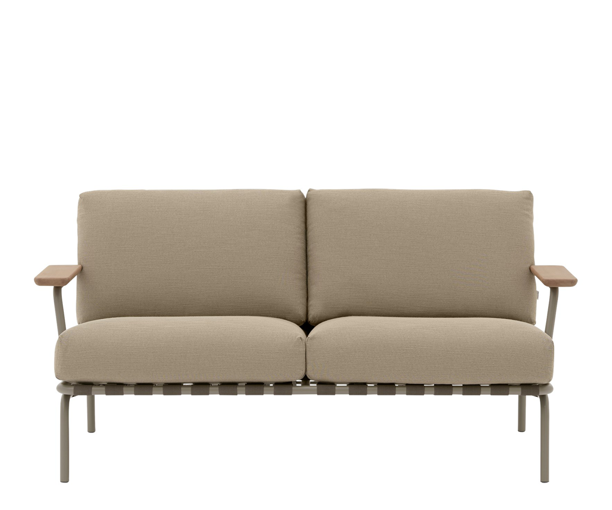 Muuto Settle Outdoor Sofa - 2 Pers. - Ribbed Weave 5 - Grey | Stel