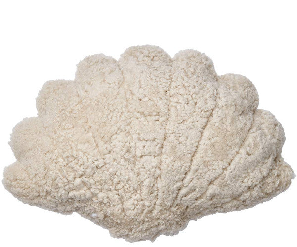 Natures Collection Musling pude - beige lammeskind - 35x50