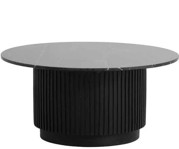 Nordal Erie sofabord - sort marmor - 90