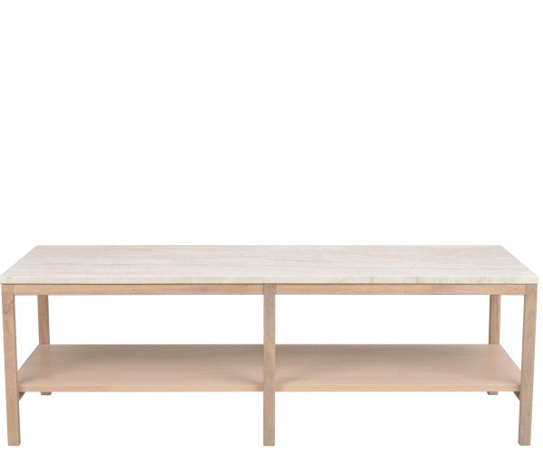 Rowico Home Orwel sofabord - travertin / lys eg