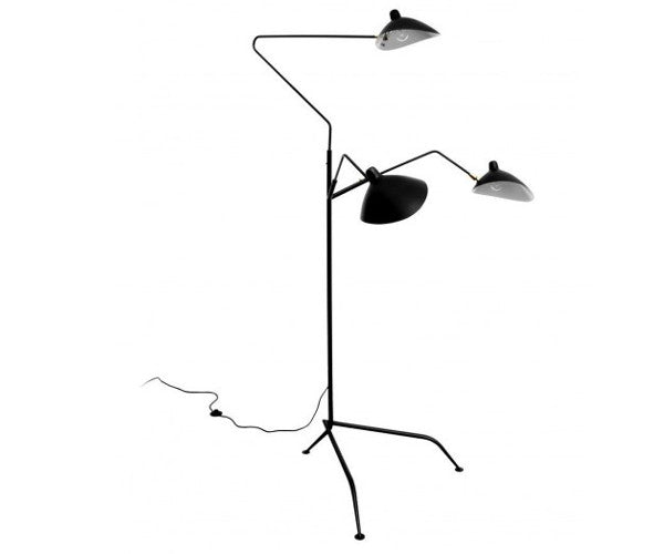 Serge Mouille Standing Lamp 3 Rotating Arms - L3B