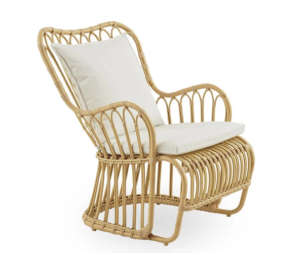 Sika Design Tulip Exterior lænestol - Natural - Inkl. hyndesæt - B453 - Tempotest Coffee
