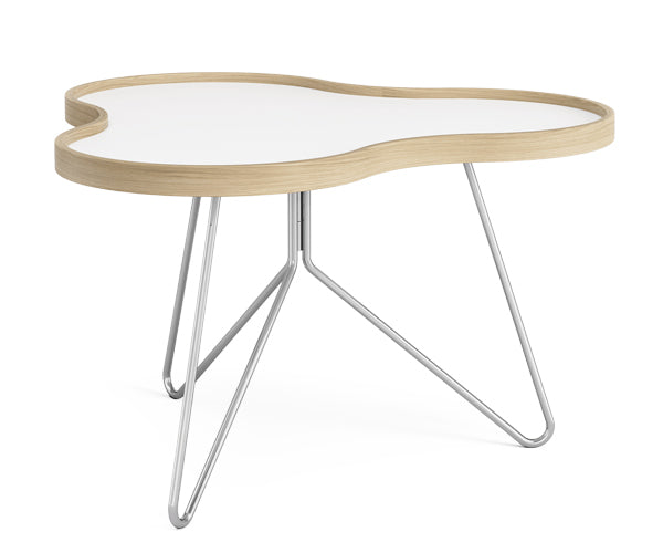 Swedese Flower Sofabord - 66x62 - Eg Kant - Hvid / 45cm / Hvid