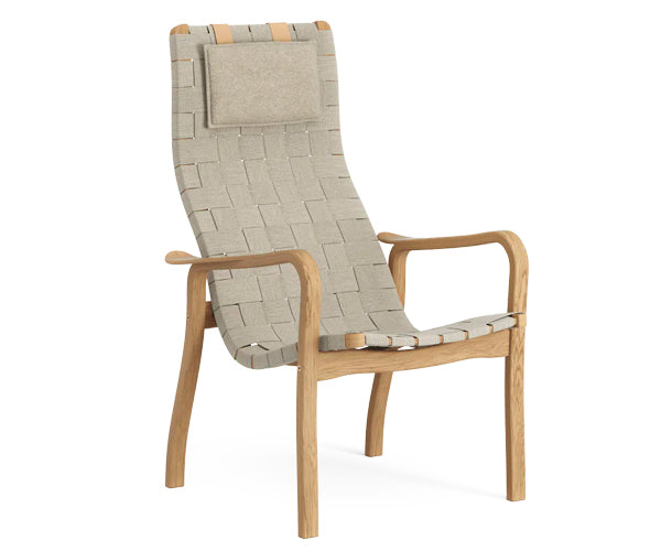 Swedese Primo Lænestol - Høj Ryg - Eg - Sadelgjorde - Natur - Eg Olie