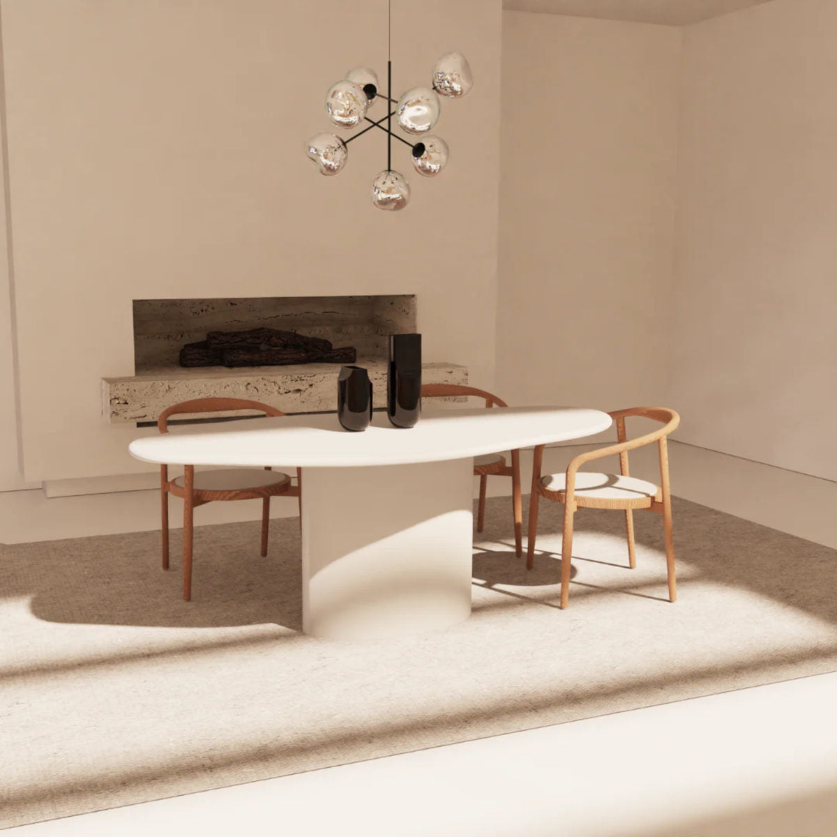 Verdon Reims Organic spisebord - 250x120 - latte stoneskin