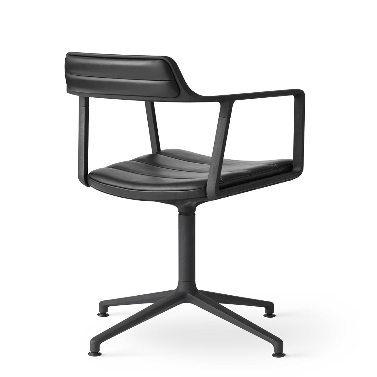 Vipp 452 Swivel Chair - Gliders - Læder - Black/Black
