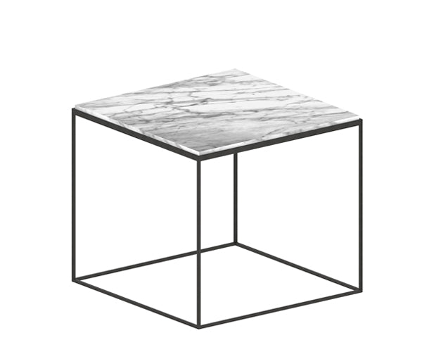 Zeus Slim Marble Sidebord - 54x54xH:48 cm.