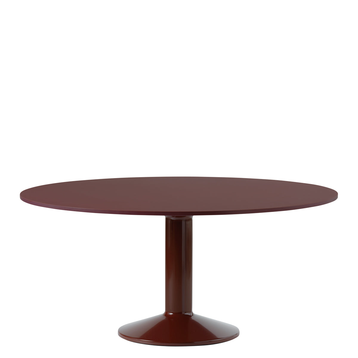 Muuto Midst Table - Dia.160cm - Linolium - Dark Red