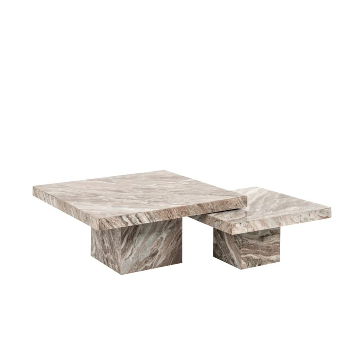 Richmond Interiors Rashford sofabord - sæt á 2 - Toronto marmor - DEMO.