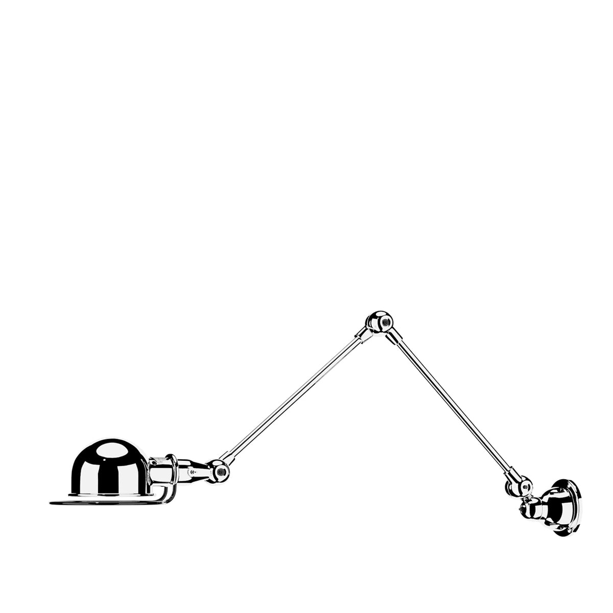 Jielde LOFT Væglampe - D4401 - Chrome - Inkl. Afbryder på lampe og Ledning med stik