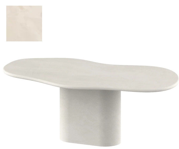 Verdon Limoges Organic spisebord - 180x105- cloudy latte microskin