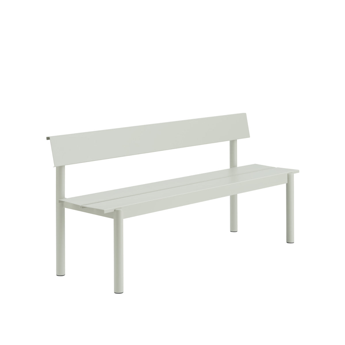 Muuto Linear Steel Bænk 170cm med ryglæn - Grå Muuto Linear Steel Bænk 170cm med ryglæn - Grå
