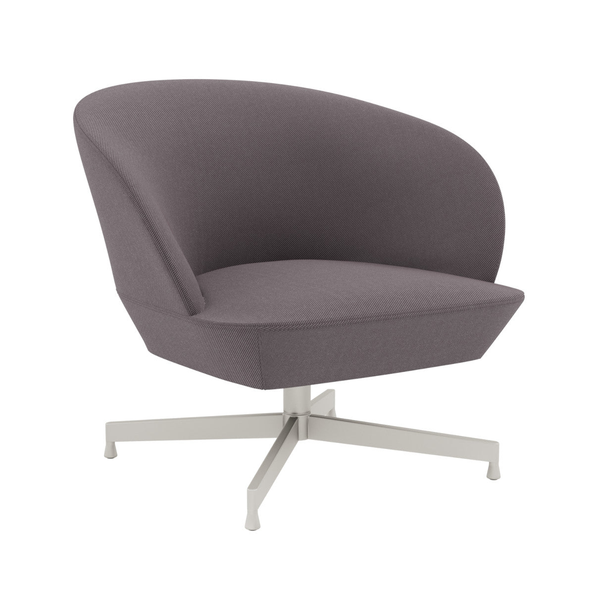 Muuto Oslo Lounge Chair - Swivel - Twill Weave/Grey - Grey/Twill Weave 160