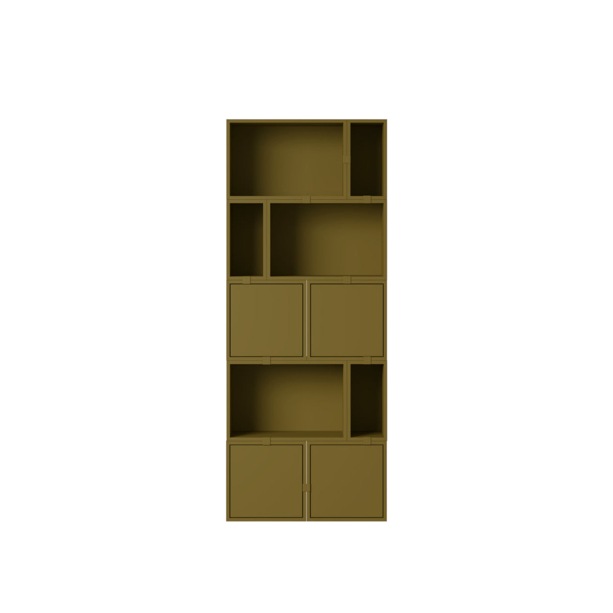 Muuto Stacked Bookcase - Config 8 - Grøn-Brun