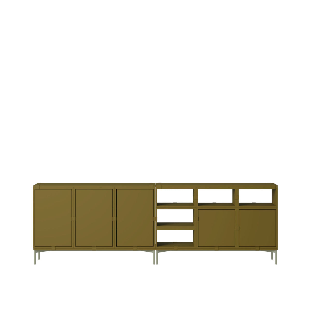 Muuto Stacked Sideboard - Config 2 - Brown Green