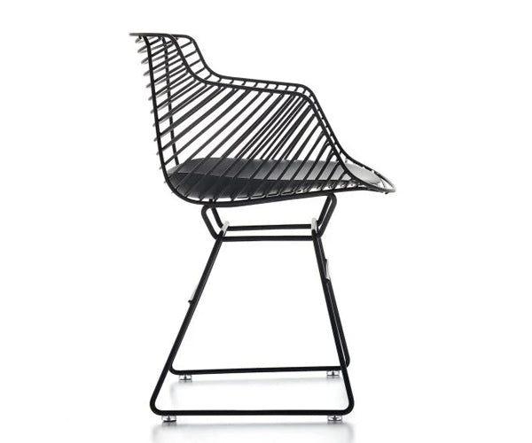 Mdf Italia Flow Filo Slim Armchair - Matt Black